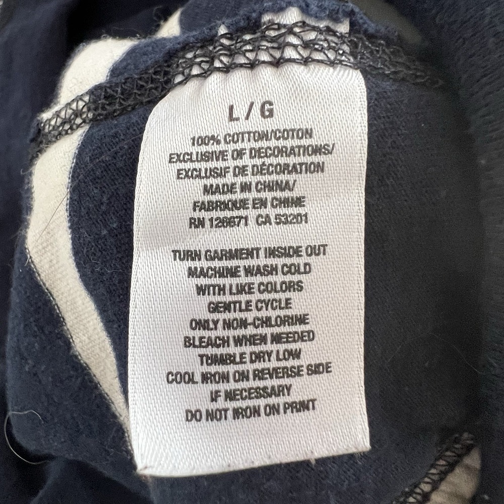 Aeropostale 1987 Navy Striped Zip Hoodie Sweatshirt Size L Athleisure Y2K Comfy - Picture 6 of 6